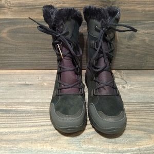 COLUMBIA BL1581-011 Ice Maiden Waterproof Black Fur Winter Boots Womens
